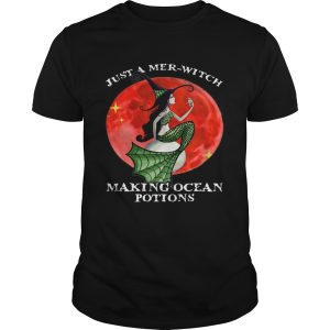 Mermaid Just A Mer Witch Making Ocean Potions Halloween shirt