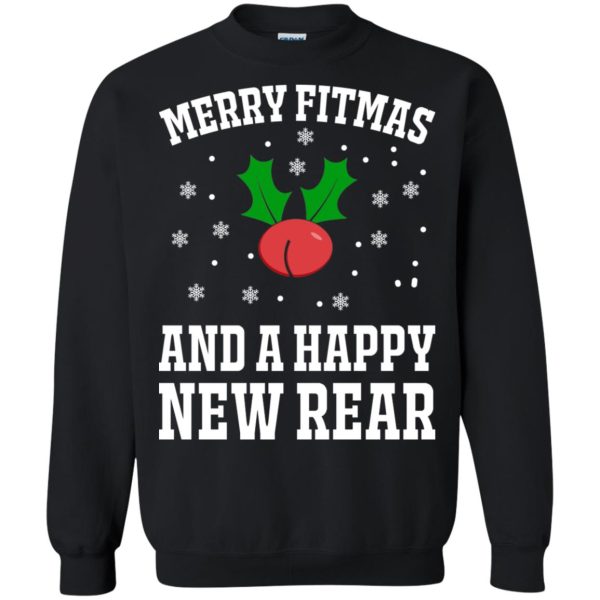 Merry fitmas and a happy new rear ugly sweatshirt, hoodie, long sleeve