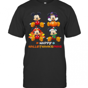 Mickey Mouse Happy Hallothanksmas T-Shirt
