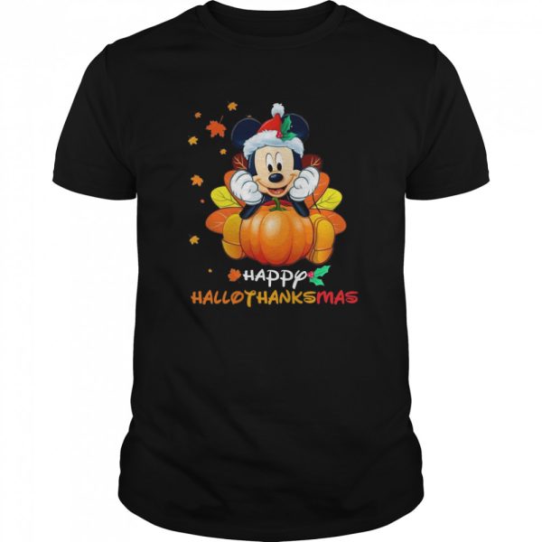 Mickey Mouse Pumpkin Happy Hallothanksmas shirt