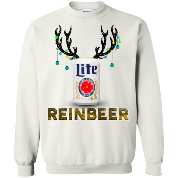 Miller Lite Reinbeer Christmas sweatshirt, hoodie, long sleeve, ladies tee