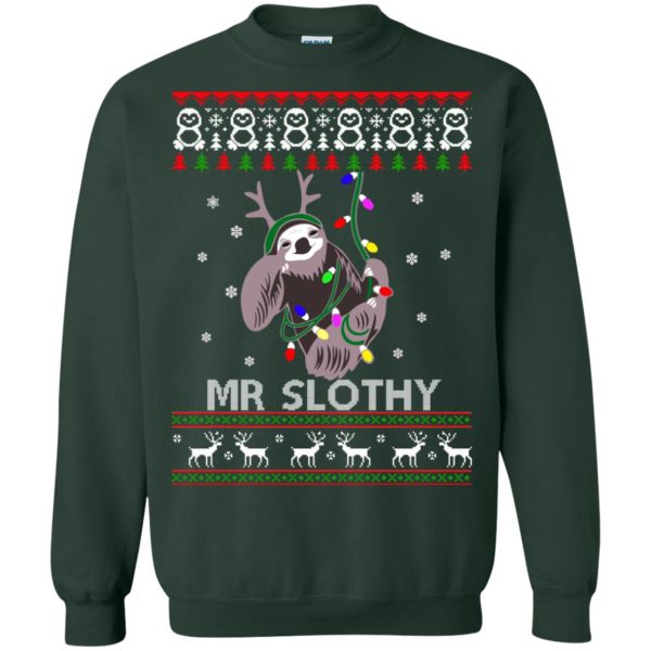 Mr Slothy Christmas sweatshirt, hoodie, long sleeve, ladies tee