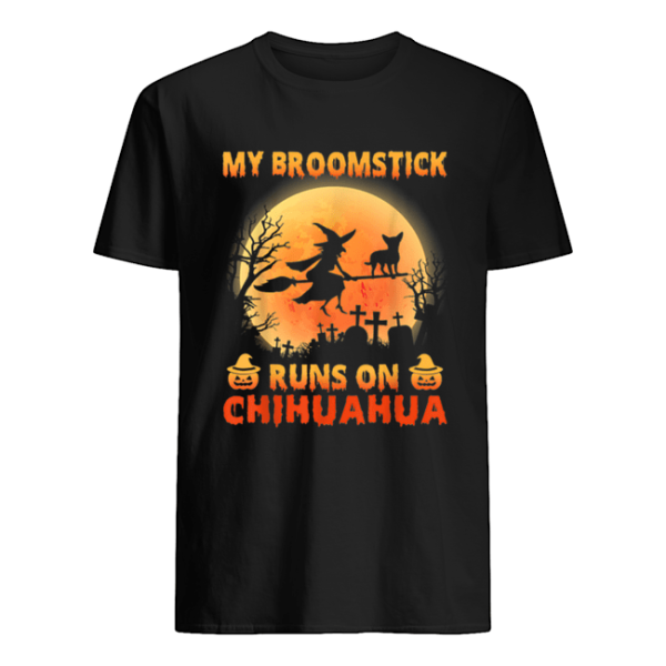 My Broomstick Run On Chihuahua Moon Pumpkins Halloween shirt