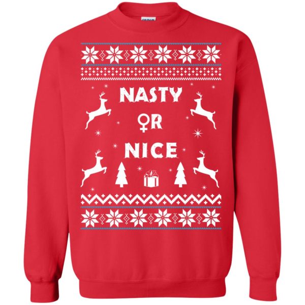 Nasty or Nice Christmas sweatshirt, hoodie, long sleeve