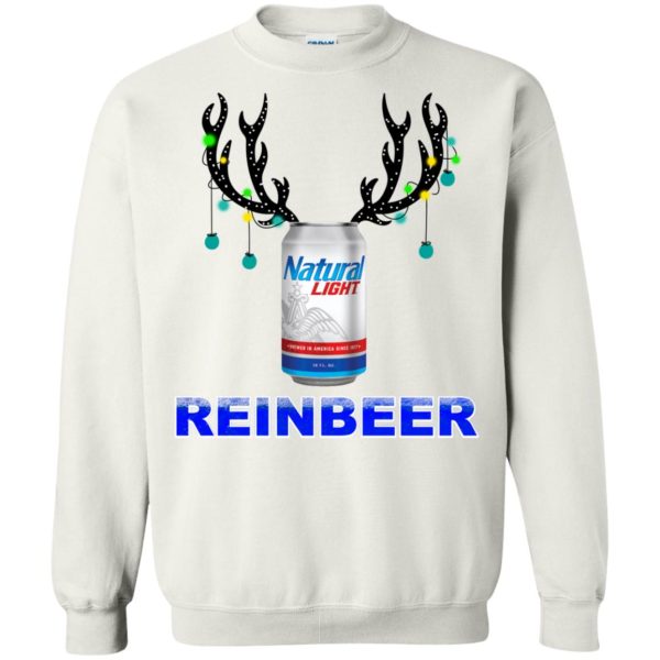 Natural Light Reinbeer Christmas sweatshirt, hoodie, long sleeve