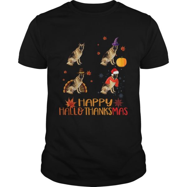 Nice German Shepherd Happy Hallothanksmas shirt