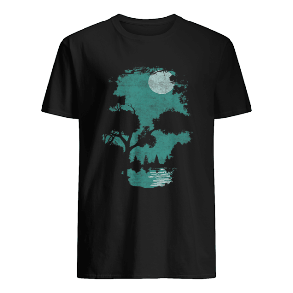 Nice Halloween Wilderness Skull illusion shirt