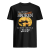 Nice My Broom Broken So Now I Drive A Jeeps Witch Funny Halloween shirt