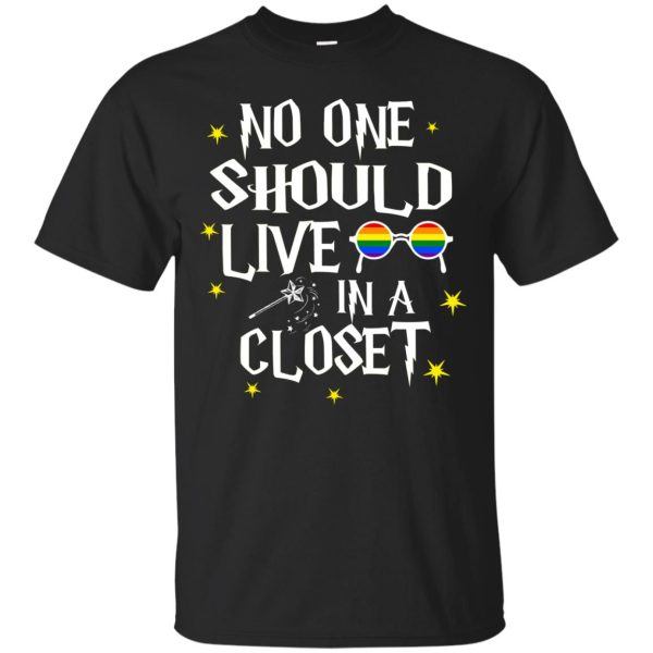 No one should live in a closet t-shirt, hoodie, ladies tee