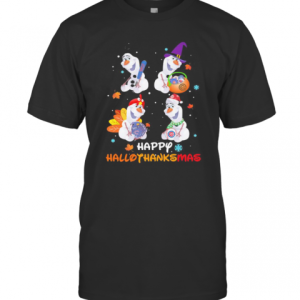 Olaf Chicago Cubs Happy Hallothanksmas Halloween Thanksgiving Christmas T-Shirt