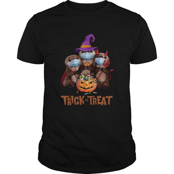 Otter Face Mask Trick Or Treat shirt