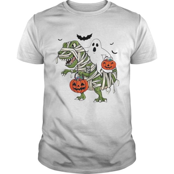 Premium Dinosaur Trex And Ghost Halloween Pumpkin shirt