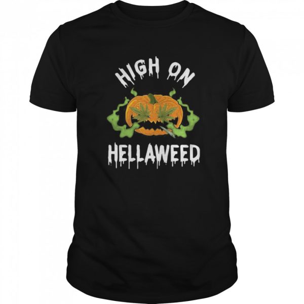 Pumpkin Weed High On Weed Halloween shirt