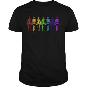 Rainbow Skeletons Day Of The Dead Halloween shirt