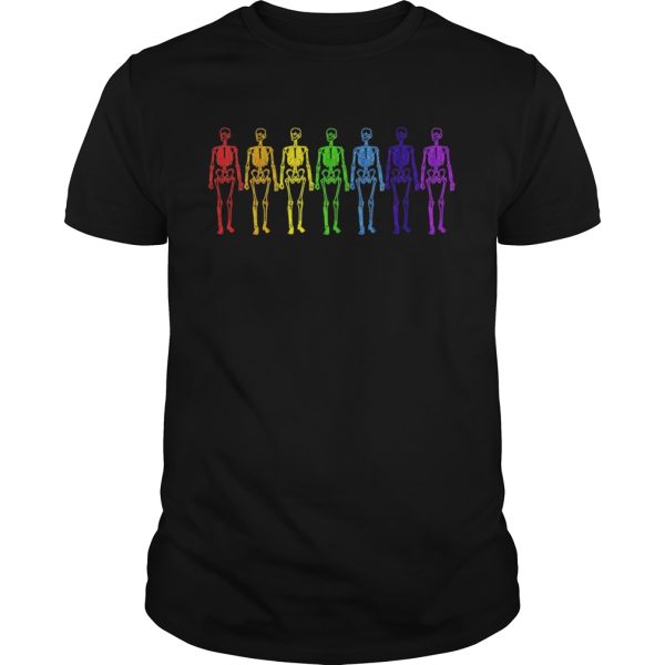 Rainbow Skeletons Day Of The Dead Halloween shirt