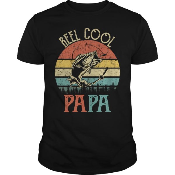 Reel cool Papa vintage shirt, hoodie, long sleeve