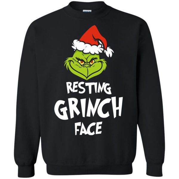Resting Grinch Face Mr Grinch Christmas sweater, hoodie