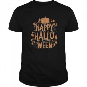 Retro Happy Halloween Shirt Women Men Vintage Pumpkin shirt