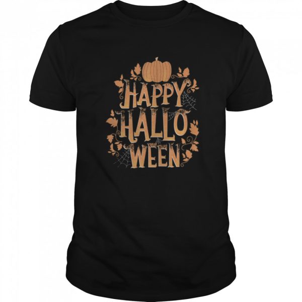 Retro Happy Halloween Shirt Women Men Vintage Pumpkin shirt