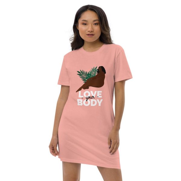 Robe t-shirt en coton bio Love Your Body