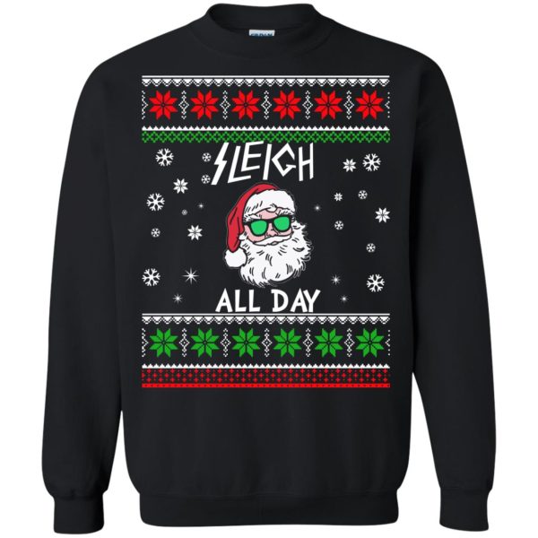 Santa Sleigh All Day Christmas sweater, hoodie, t-shirt