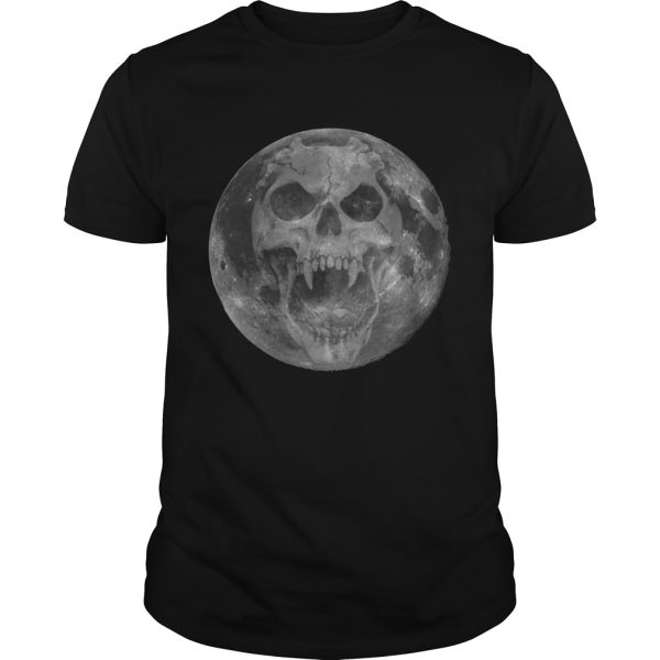 Scary Devil Skull Moon Horror Halloween Gifts for Men Women T-Shirt