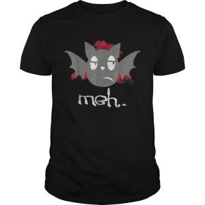 Scary Sarcastic Bat Meh Halloween Costume Ironic Fun Gift shirt