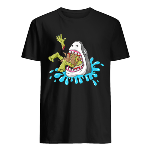 Shark Eats Zombie Funny Halloween Boys Girls Kids shirt