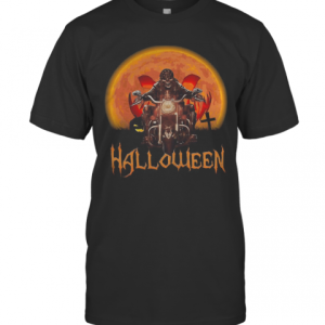 Skeleton Biker Halloween T-Shirt