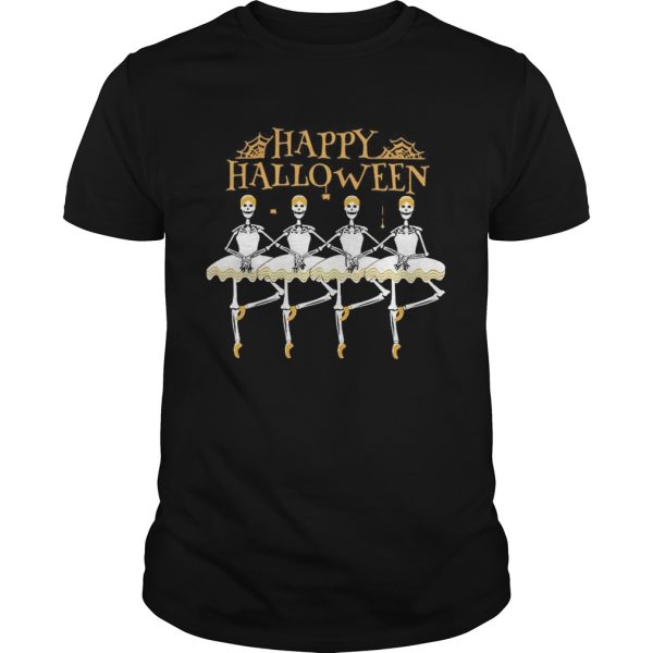 Skeleton Dancing Ballet Happy Halloween shirt