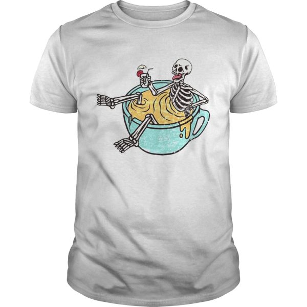 Skeleton Drinking Coffee Dia De Los Muertos Day Dead Halloween shirt