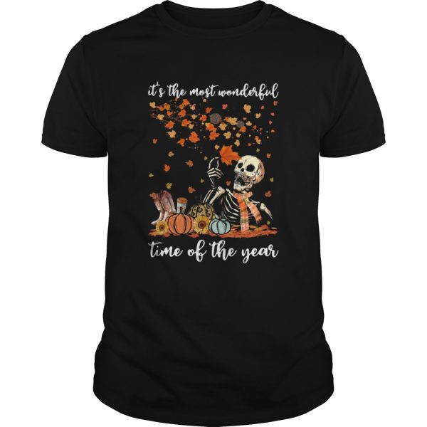 Skeleton Its The Most Wonderful Time Of The Year Pumpkin Halloween shirt