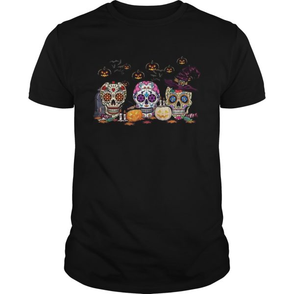 Skull Witch Pumpkin Halloween shirt