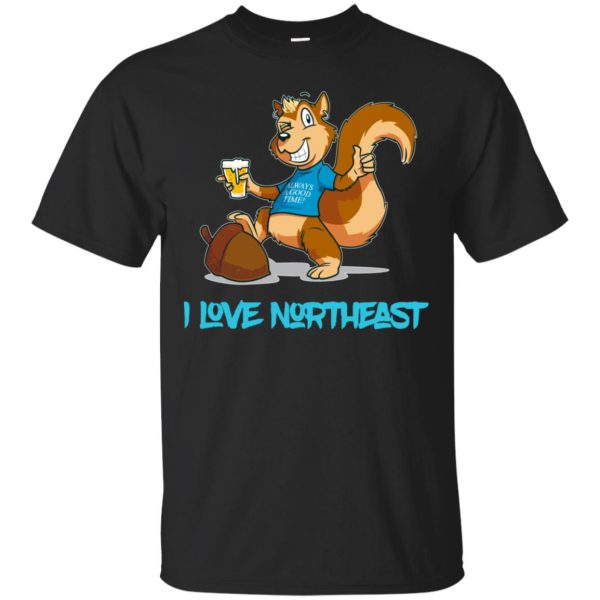 Squirrel I love northeast shirt, hoodie, long sleeve, ladies tee
