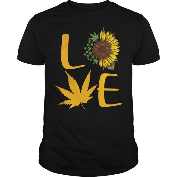 Sunflower and Cannabis love shirt, hoodie, long sleeve