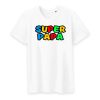Super papa motif mario bross T shirt homme