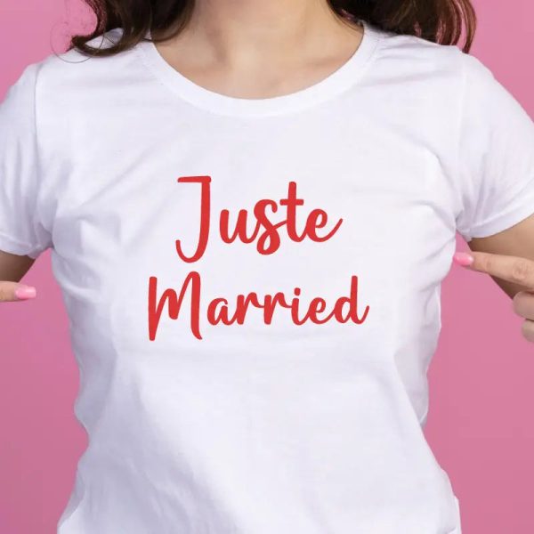 T-Shirt JUST MARRIED femme