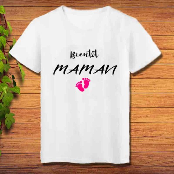 T-Shirt annonce grossesse bientôt maman