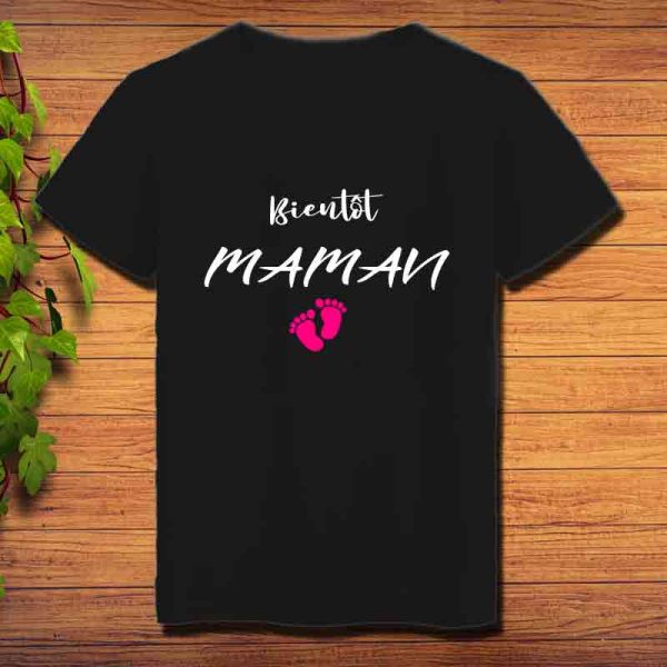 T-Shirt annonce grossesse bientôt maman