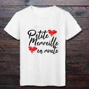 T-Shirt annonce grossesse petite merveille en route