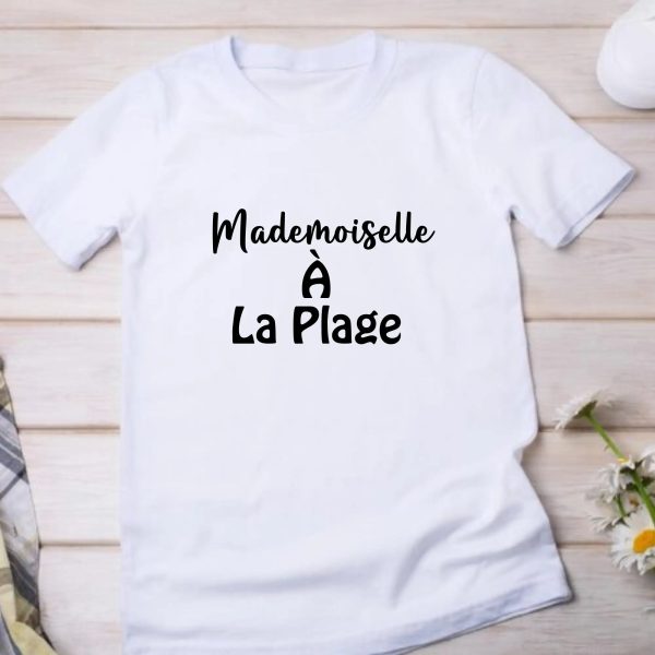 T-Shirt mademoiselle à la plage Femme