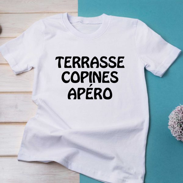 T Shirt terrasse copines apéro pour femme