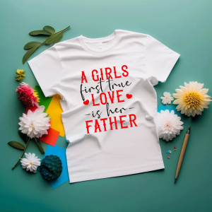 T shirt A girls first true love is her father T shirt A girls first true love is her father