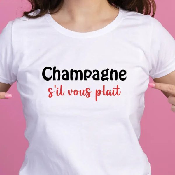 T-shirt Champagne s’il vous plait femme