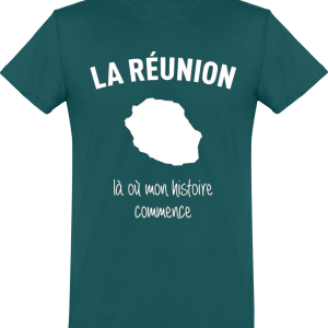 T-shirt La Reunion La ou mon histoire commence