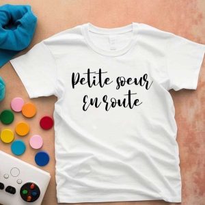 T-shirt Petite Sœur en Route pour grand frère  Sœur