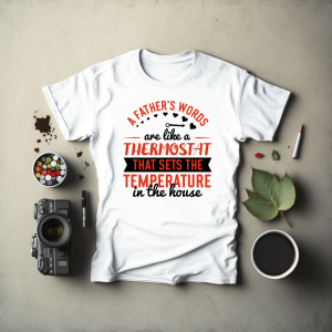 T shirt a fathers are like a thermostat that sets the temperature in the house 1