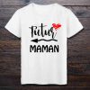 T shirt annonce grossesse futur maman coeur