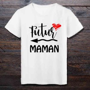 T shirt annonce grossesse futur maman coeur 1