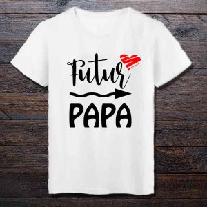 T shirt annonce grossesse futur papa coeur 1